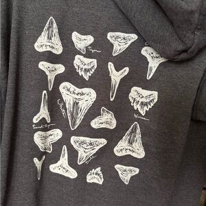 Shark tooth hoodie, shark hoodie, shark tooth sweatshirt, megalodon sweatshirt